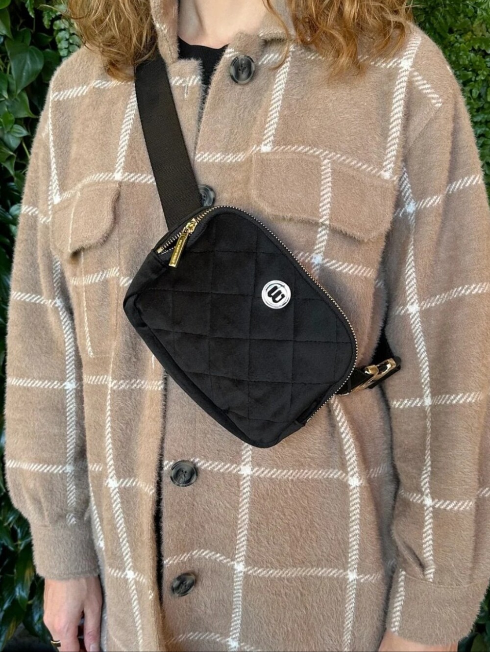 WANTABLE BLACK VELVET COZYTOBER BELT BAG